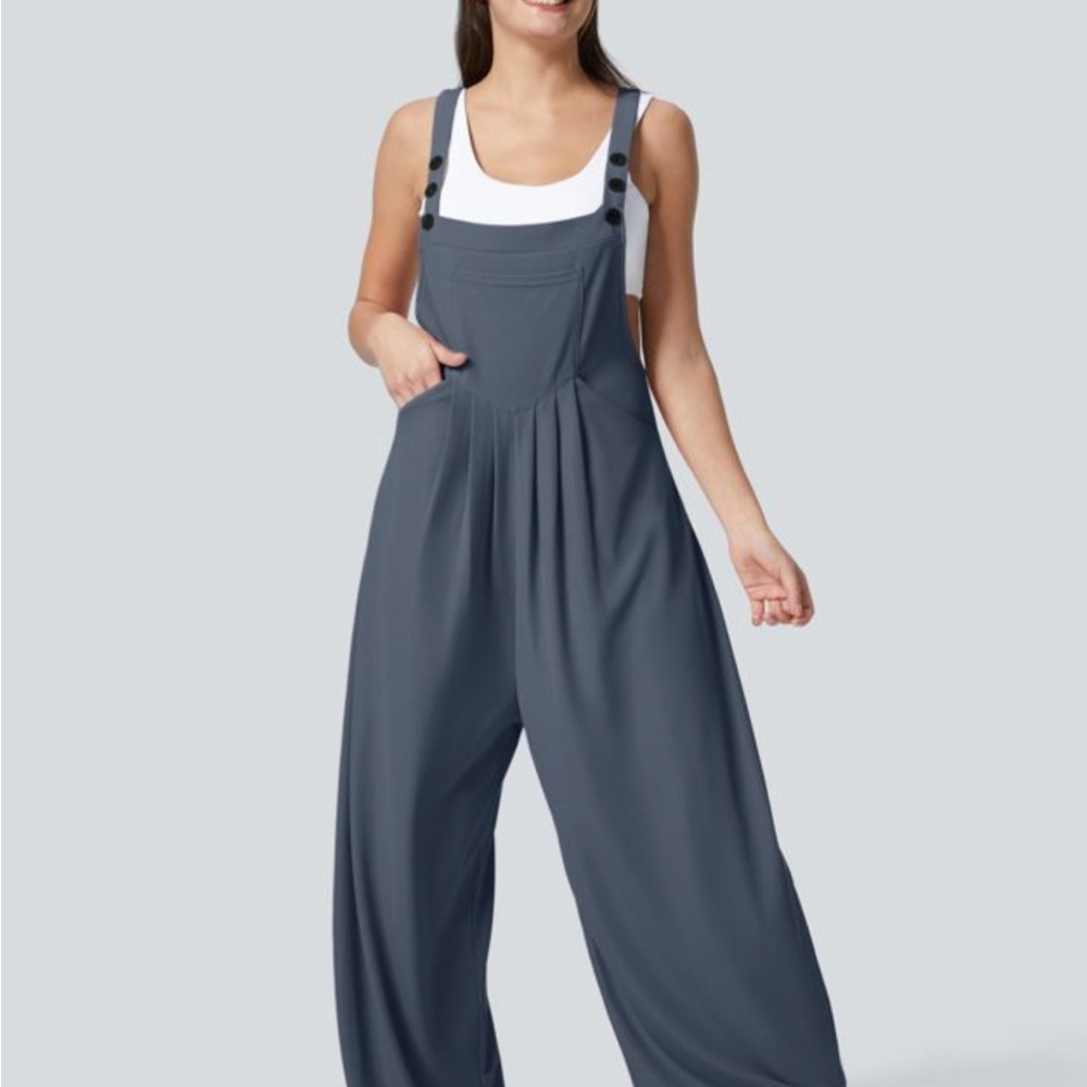 HALARA Gray Wide-Leg Jumpsuit - Picture 5 of 7